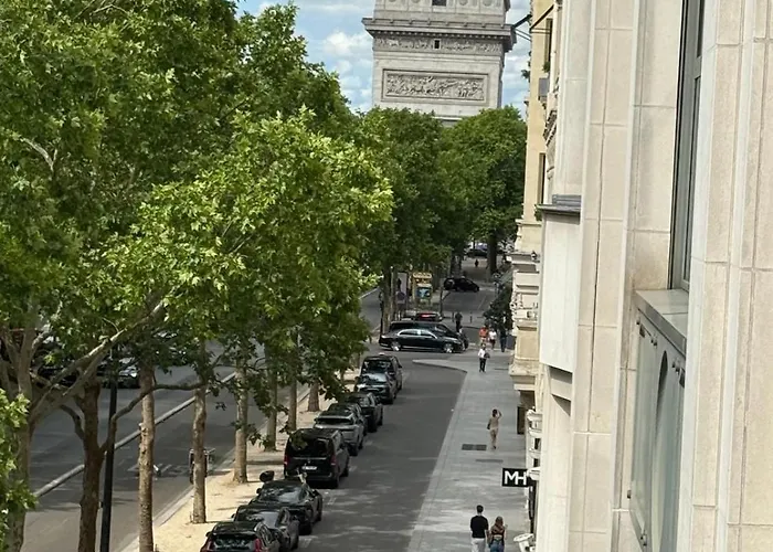 Lägenhet Elegant 1br - Sleeps 7 - Arc De Triomphe